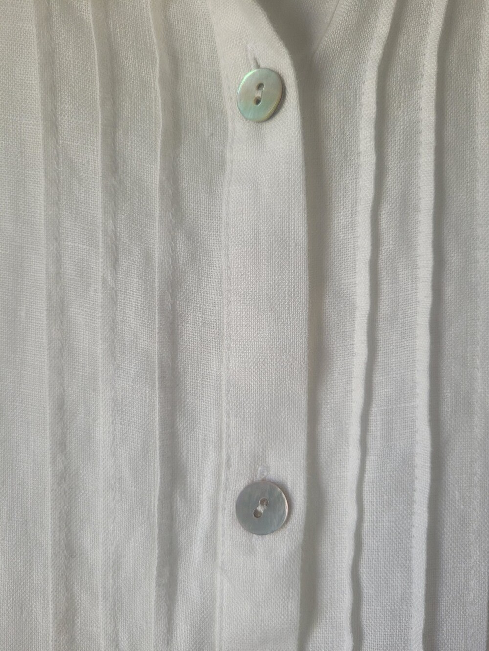 J. Jill White Sleeveless Button-Front Linen Dress - Picture 7 of 10